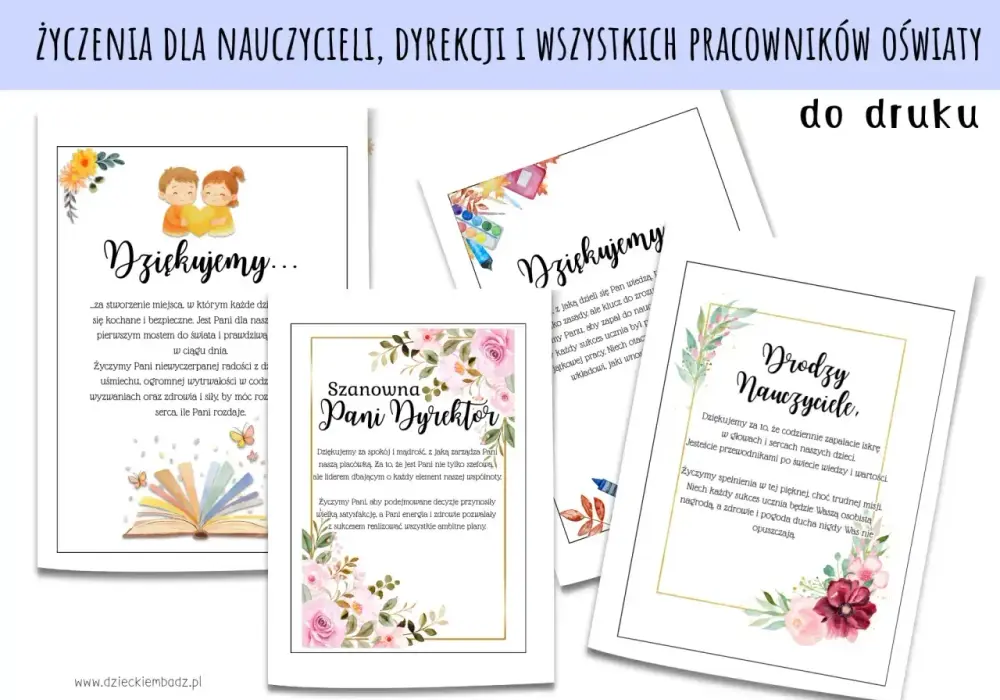 Krótkie podziękowania dla przedszkolanki - gotowe teksty i porady