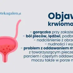 Objawy krwiomoczu u dziecka: gorączka, ból pleców, nudności, wymioty, problemy z oddawaniem moczu.