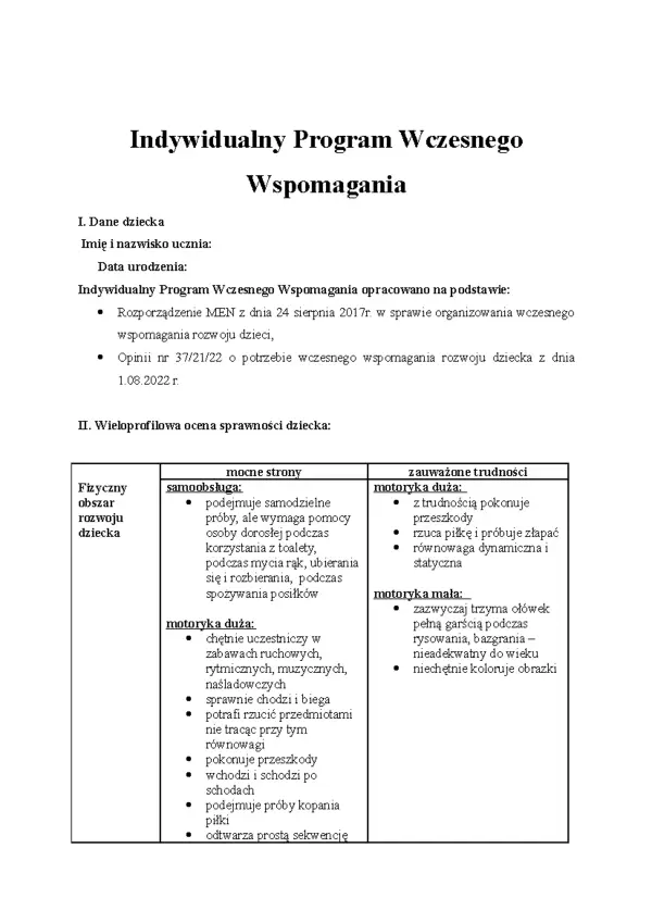 Profesjonalny program wczesnego wspomagania rozwoju dziecka krok po kroku