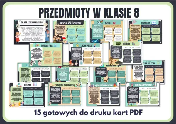 Przedmioty w 8 klasie - Pełny plan lekcji i co musisz wiedzieć